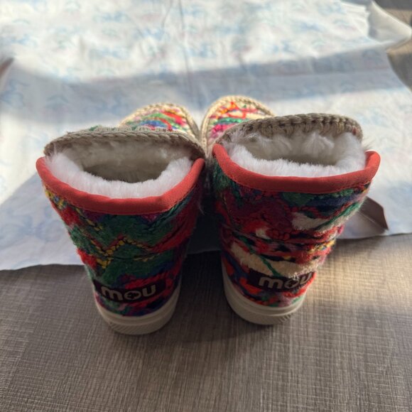 Mou Mou Eskimo Series Ethnic Round-Toe Snow Boots Women - Picture 5 of 10